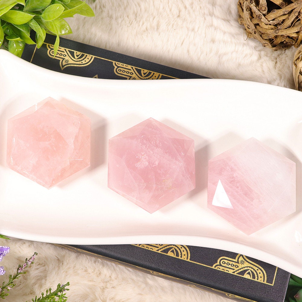 Rose Quartz Star of David | Healing Rose Quartz Crystal