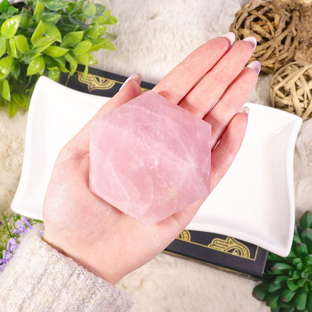 Rose Quartz Star of David | Healing Rose Quartz Crystal