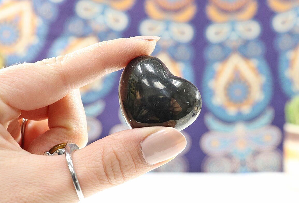 Shungite Crystal Heart for Valentine's Day, Gift for Mind Body and Soul