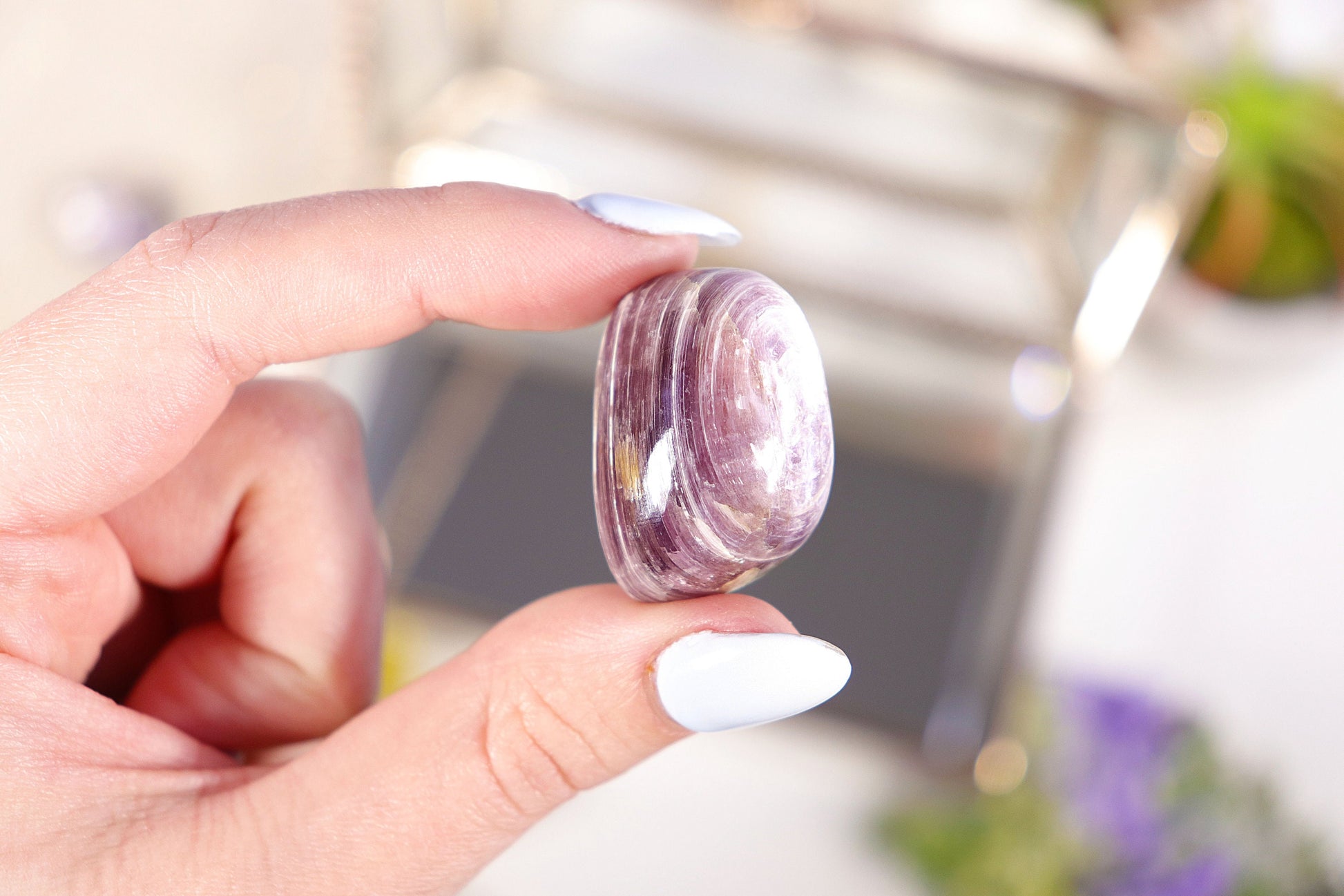 Gem Quality Lepidolite Polished Stones, Amazing Quality Rare Lepidolite Gem, Calming Crystal for Anxiety