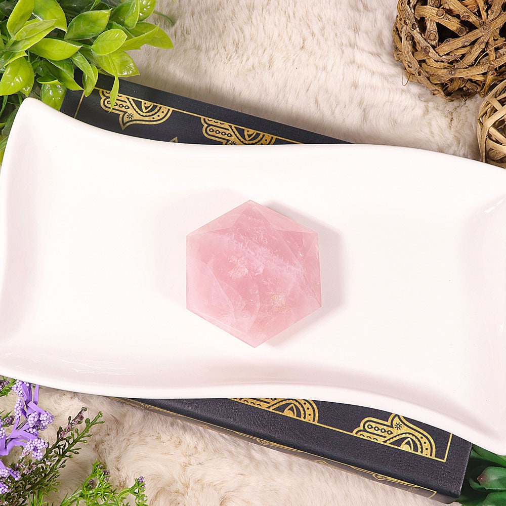 Rose Quartz Star of David | Healing Rose Quartz Crystal