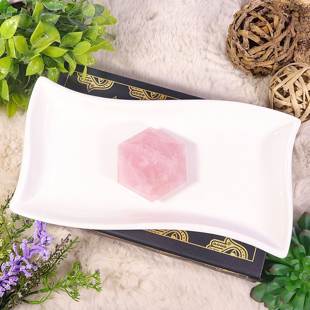 Rose Quartz Star of David | Healing Rose Quartz Crystal