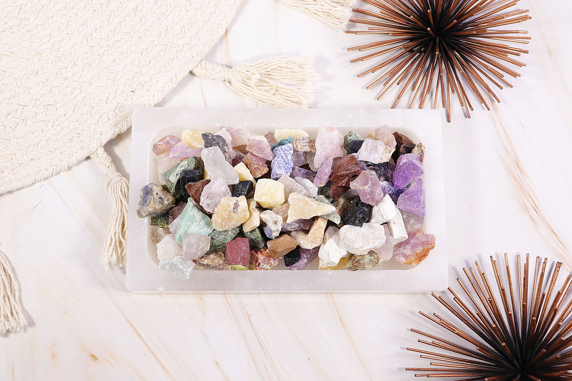 Crystal Confetti Mix, Wholesale Lot 1 KG, Grounding Protection & Healing, Beginner Crystals, Natural Brazilian Raw Crystals, Garden Stones