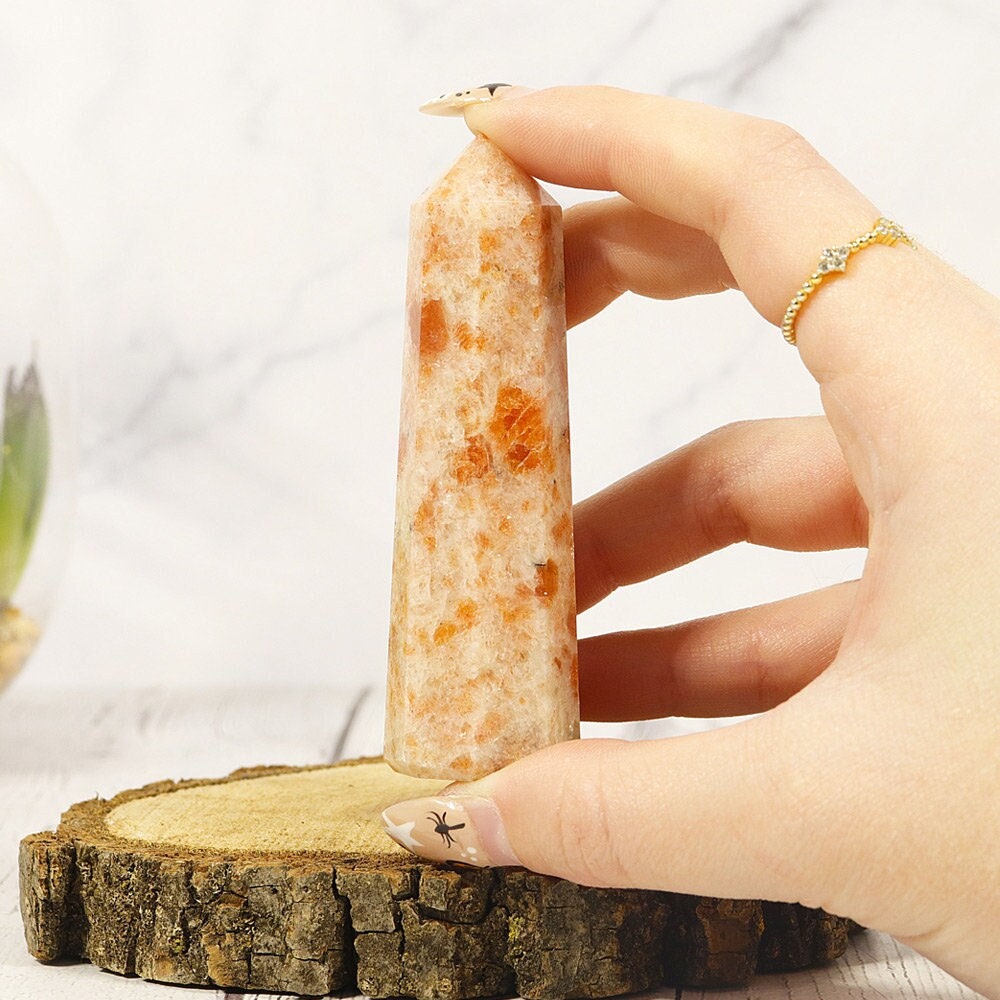 Sunstone Tower| Sunstone Gemstone | Crystal Décor Tower