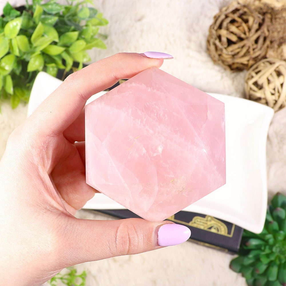 Rose Quartz Star of David | Healing Rose Quartz Crystal