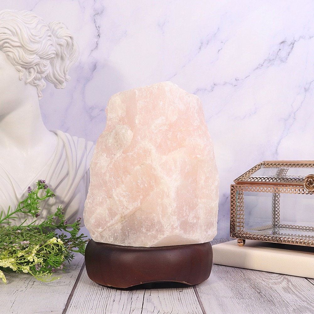 Rose Quartz Lamp, Natural Crystal Home Decor, Crystal Lamp, Heart Chakra, Perfect Valentine Gift