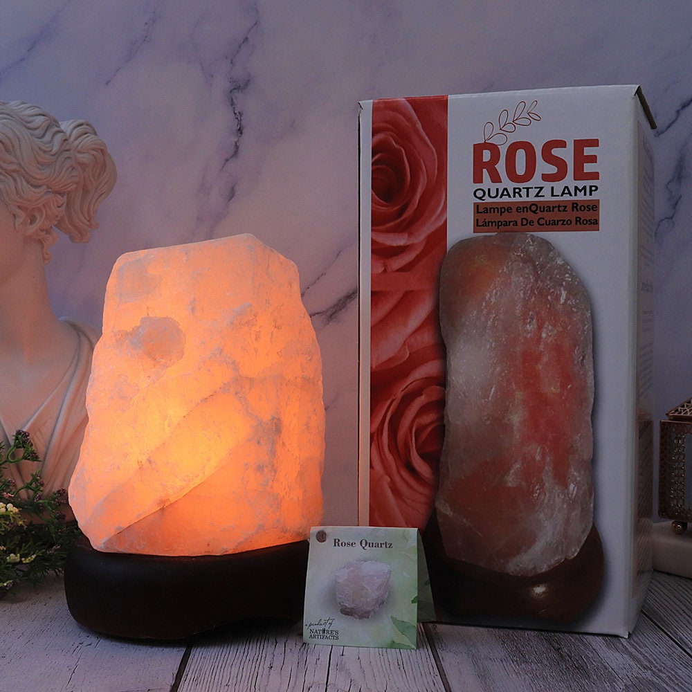 Rose Quartz Lamp, Natural Crystal Home Decor, Crystal Lamp, Heart Chakra, Perfect Valentine Gift