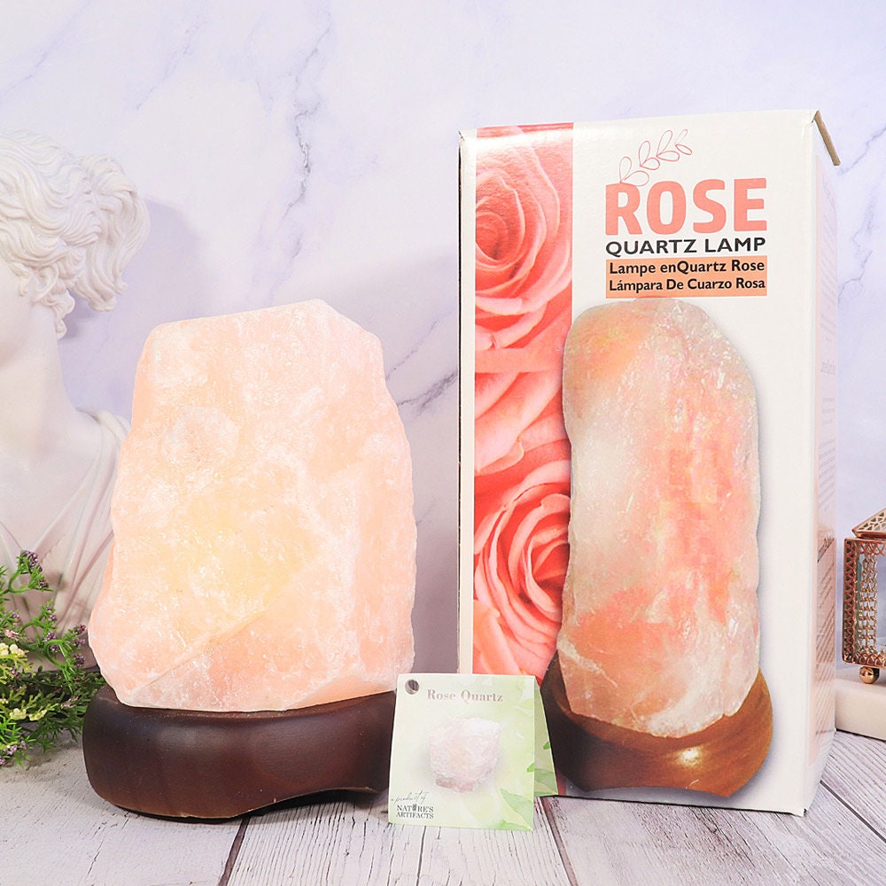 Rose Quartz Lamp, Natural Crystal Home Decor, Crystal Lamp, Heart Chakra, Perfect Valentine Gift