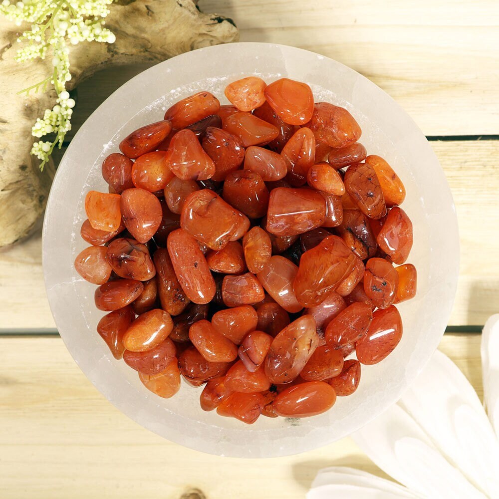 Wholesale Lot of Carnelian Tumbled Stones, Natural Polished Gemstone, Jewelry, DIY, Ethically Sourced