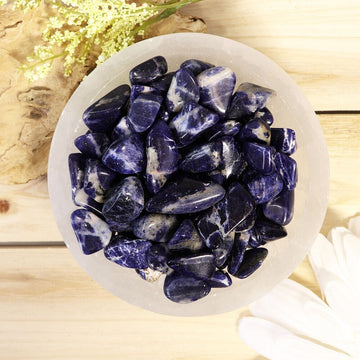 Wholesale Lot of Sodalite Tumble Stones, Natural Polished Gemstone, Jewelry, DIY, Ethically Sourced