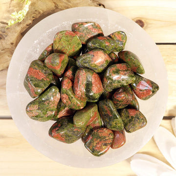 Wholesale Lot of Unakite Tumble Stones, Natural Polished Gemstone, Jewelry, DIY, Ethically Sourced