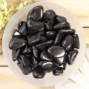 Wholesale Lot of Shungite Tumble Stones, Natural Polished Gemstone, Jewelry, DIY, Ethically Sourced