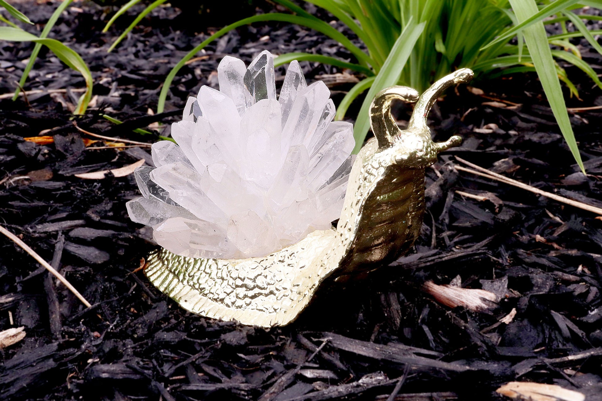 Clear Quartz Crystal Lamp, Clear Quartz Snail USB Lamp