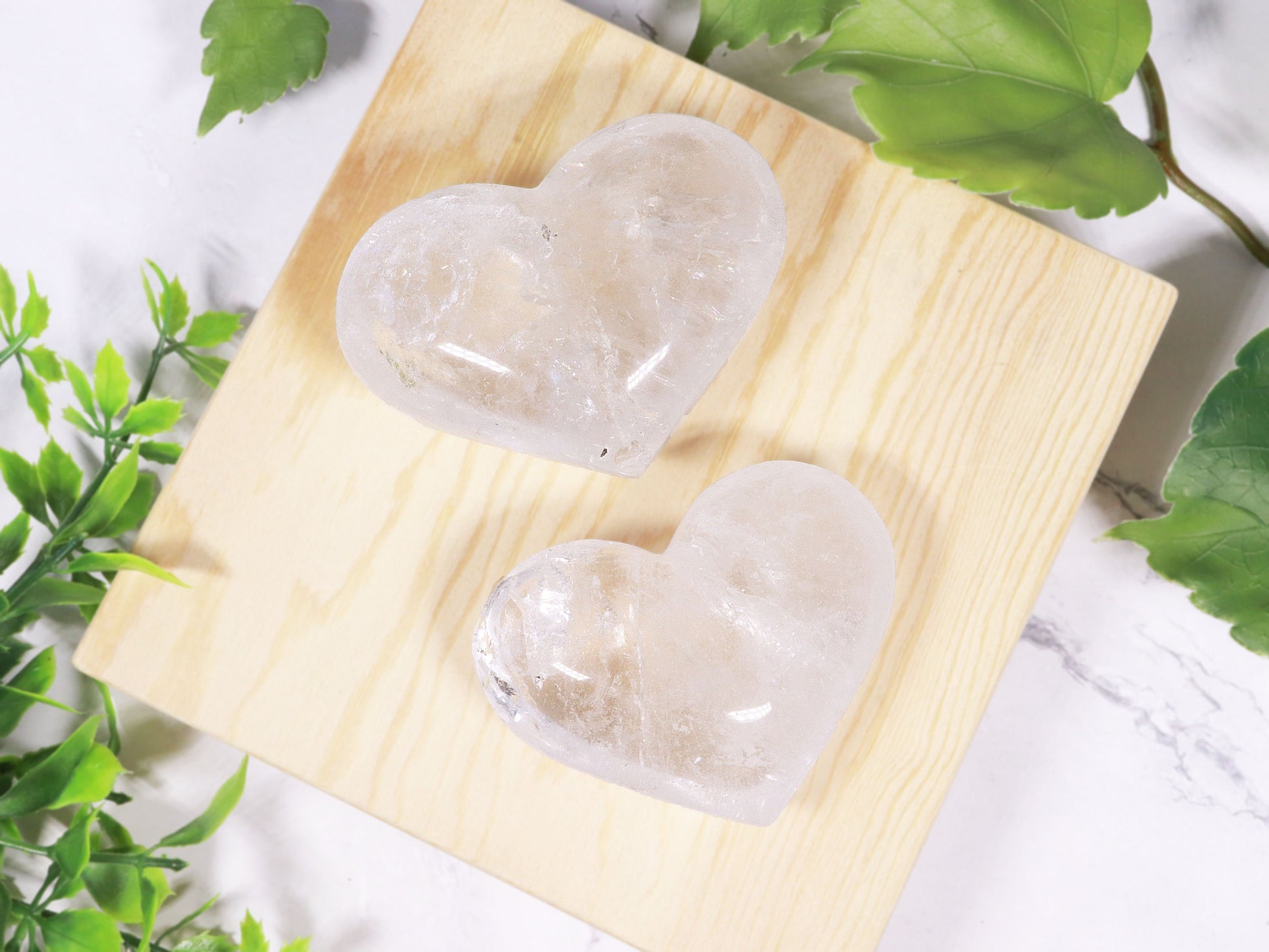 Clear Quartz Crystal Heart, Natural Polished Gemstone, Ethically Sourced