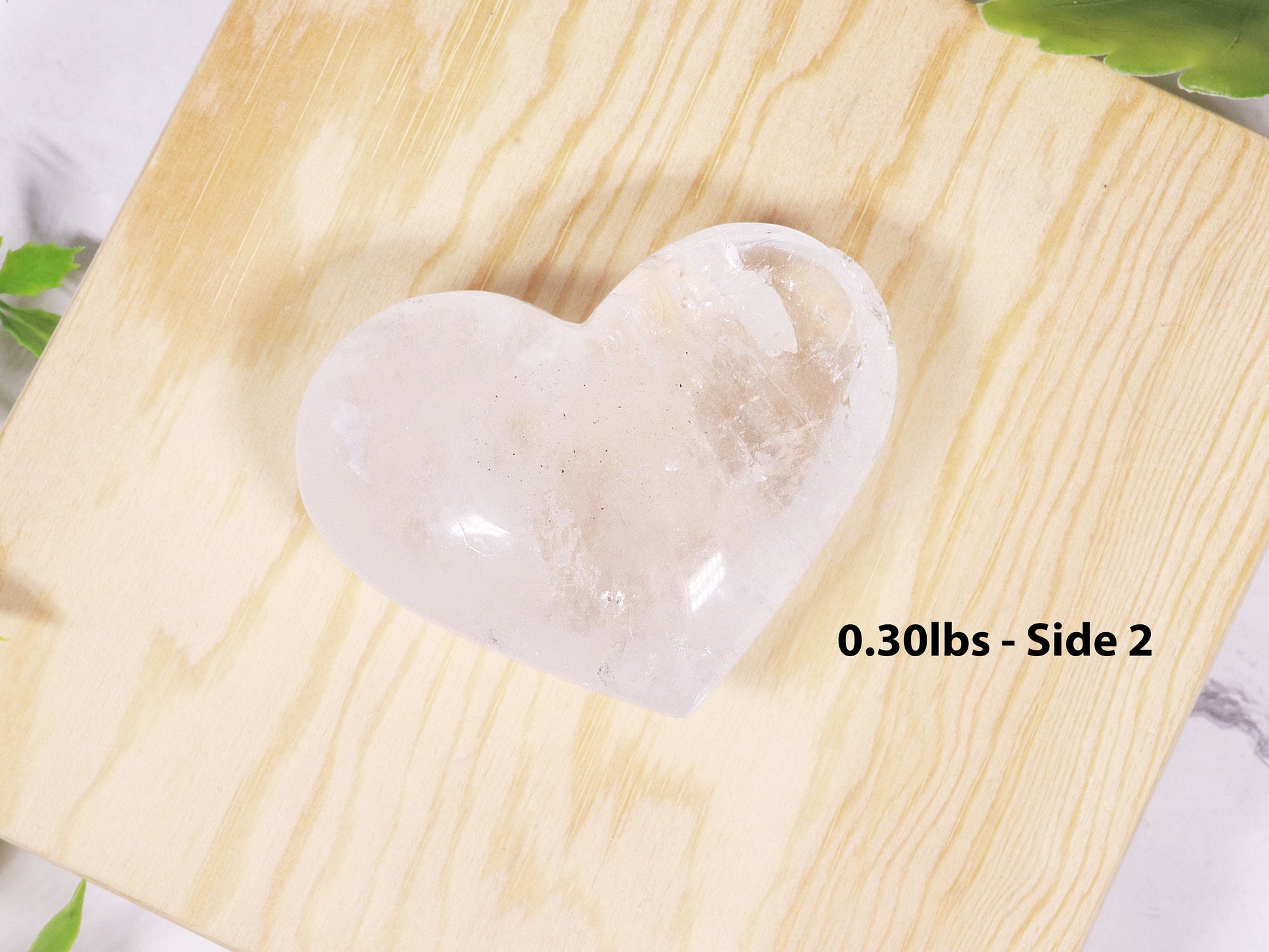 Clear Quartz Crystal Heart, Natural Polished Gemstone, Ethically Sourced