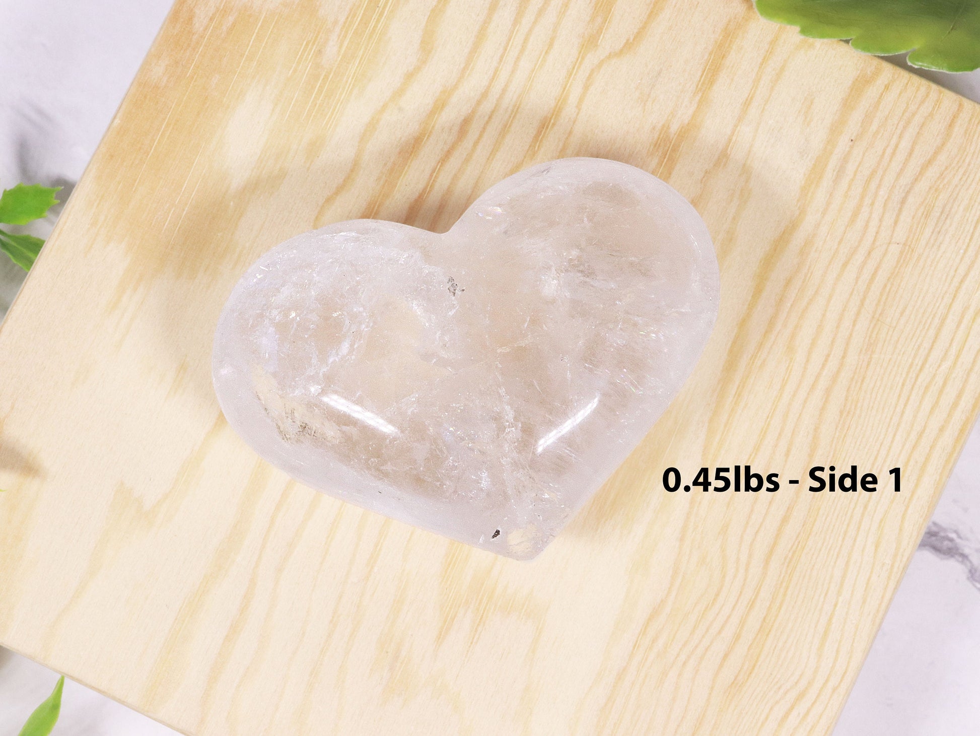 Clear Quartz Crystal Heart, Natural Polished Gemstone, Ethically Sourced