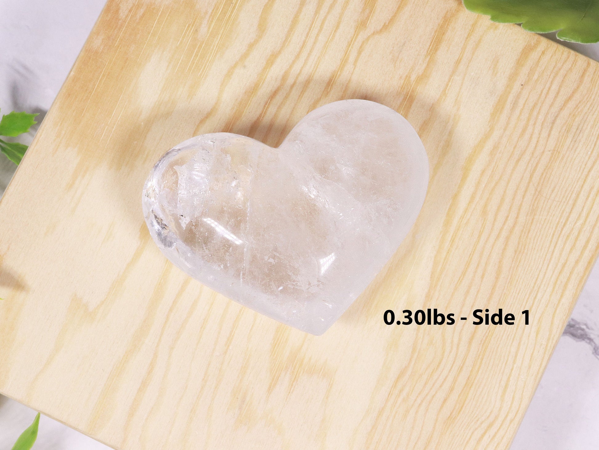 Clear Quartz Crystal Heart, Natural Polished Gemstone, Ethically Sourced