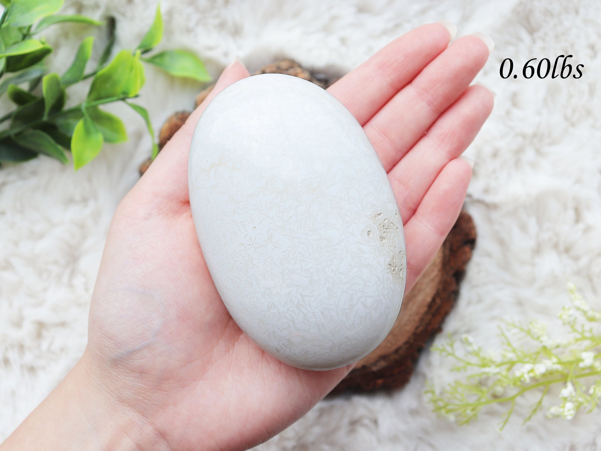 Scolecite Palm Stones, Ethically Sourced, Meditation and Dream Stone, Tranquility and Peace