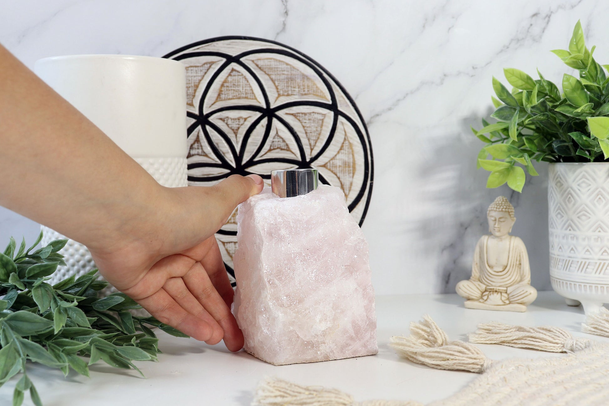 Rose Quartz Diffuser, Perfect Present, Self Love Stone, Heartfelt Gift, Ethically Sourced