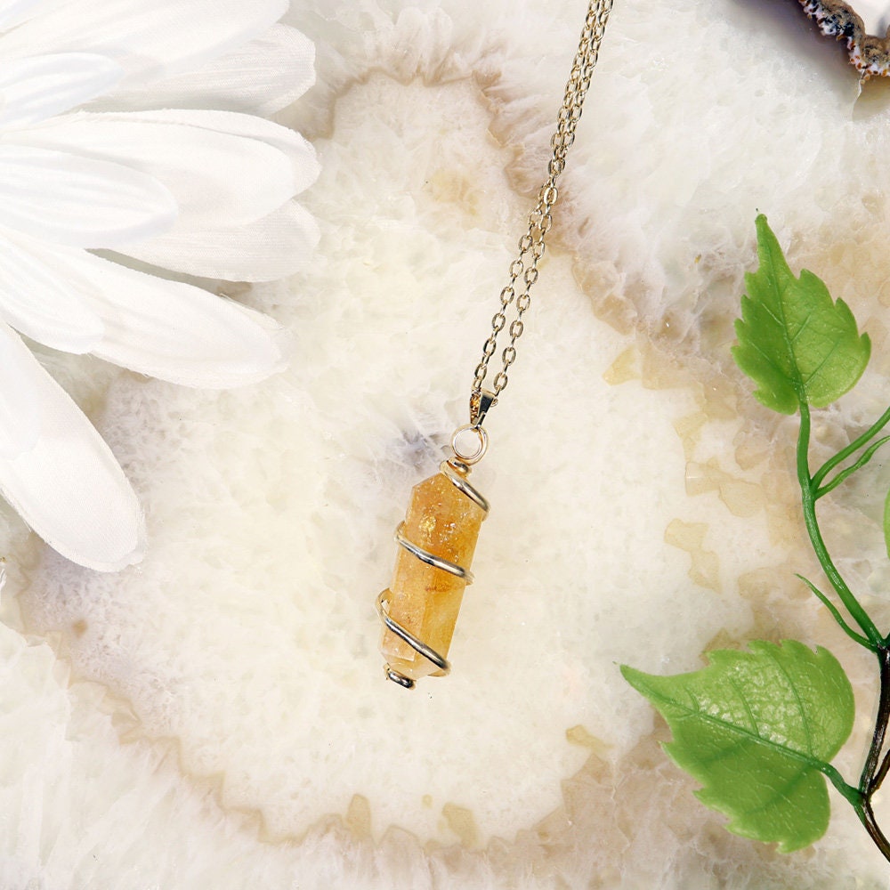 Citrine Pendant | Silver Wrapped | A Comforting Gift