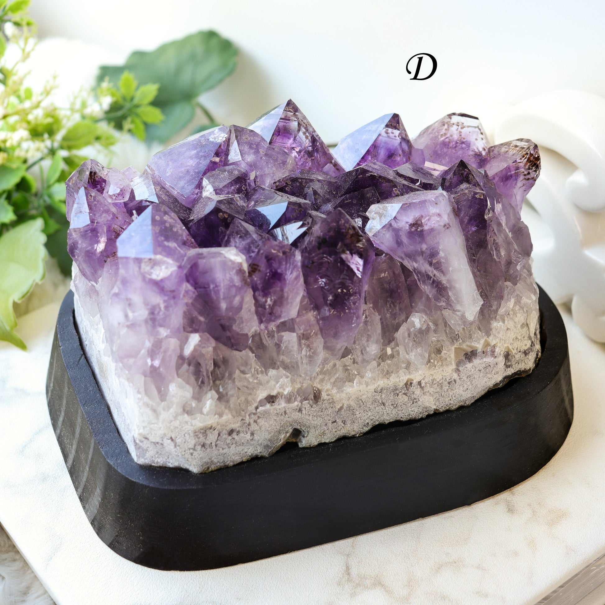 Huge Grade A Amethyst Cluster, Crystal on Wooden Base, Ethically Sourced - PICK YOUR OWN
