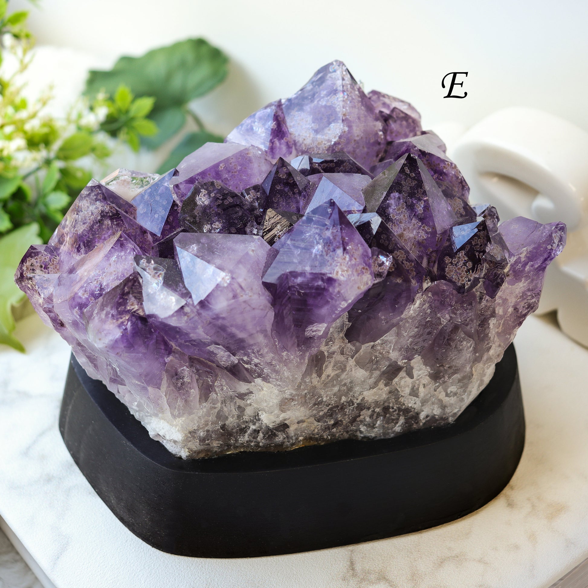 Huge Grade A Amethyst Cluster, Crystal on Wooden Base, Ethically Sourced - PICK YOUR OWN