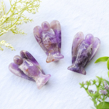 Amethyst Polished Angel, Crystal Carvings, Ethically Sourced, Protection and Meditation - Sold Per Piece