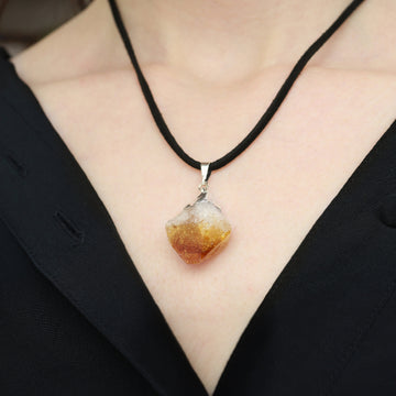 Citrine Necklace | Beautiful Raw Crystal | A Comforting Gift