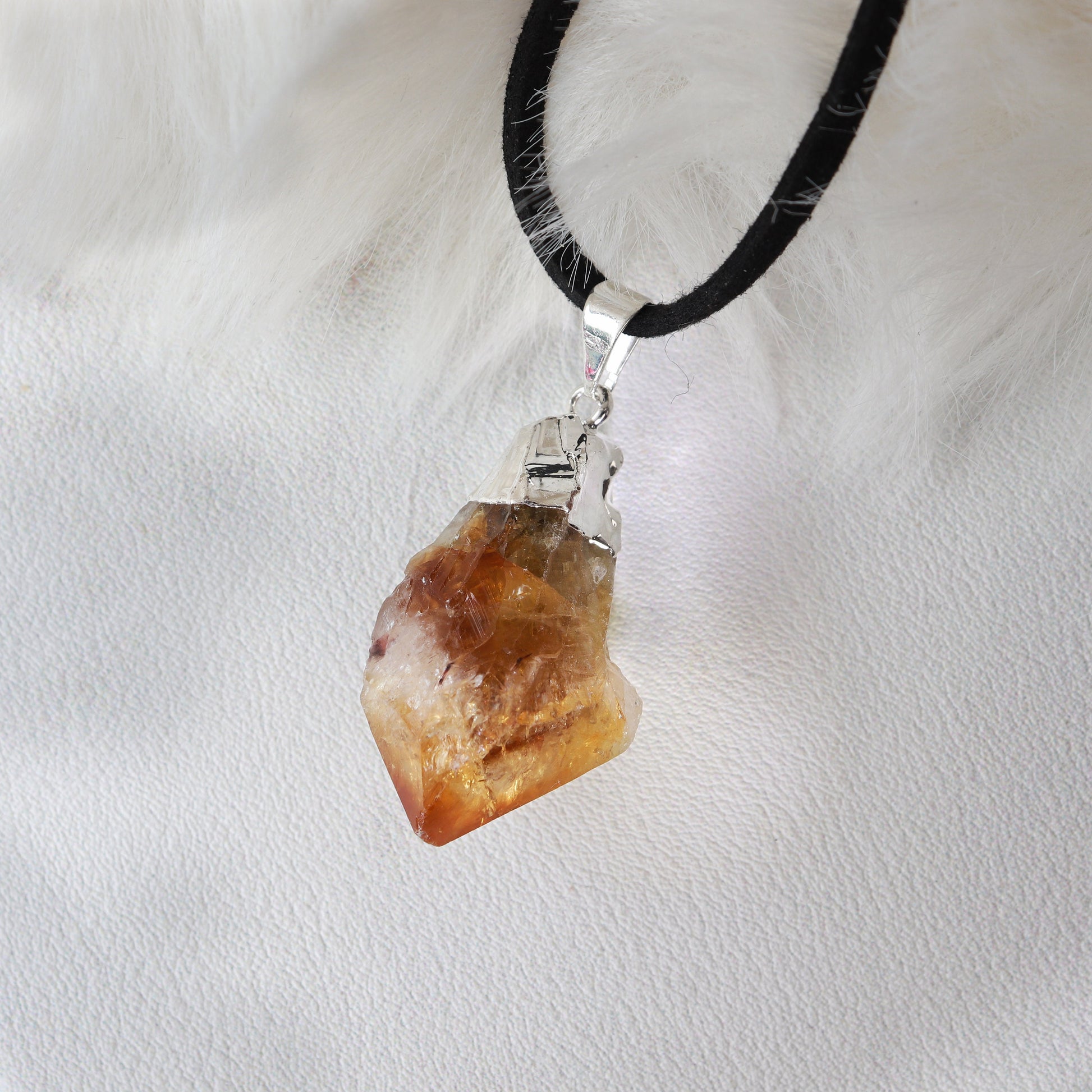 Citrine Necklace | Beautiful Raw Crystal | A Comforting Gift