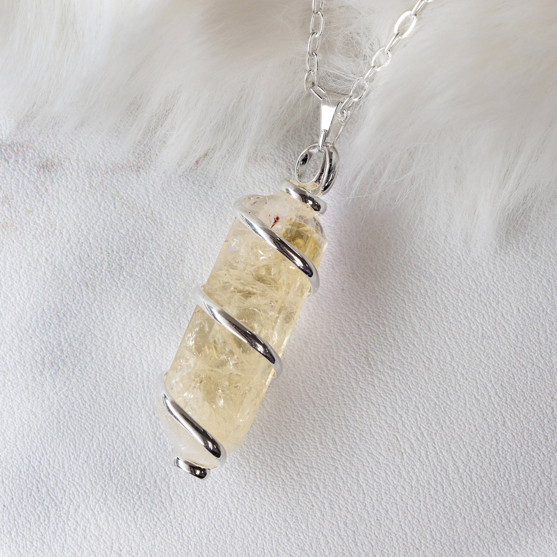 Citrine Pendant | Silver Wrapped | A Comforting Gift