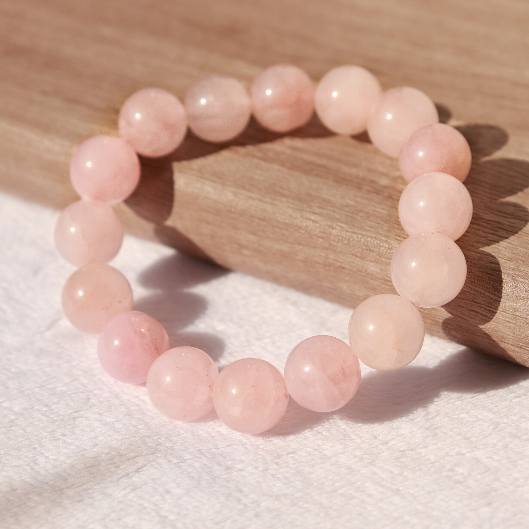 Natural Rose Quartz Bracelet, Love & Affection Crystal, Gift for Her - SOLD PER PIECE