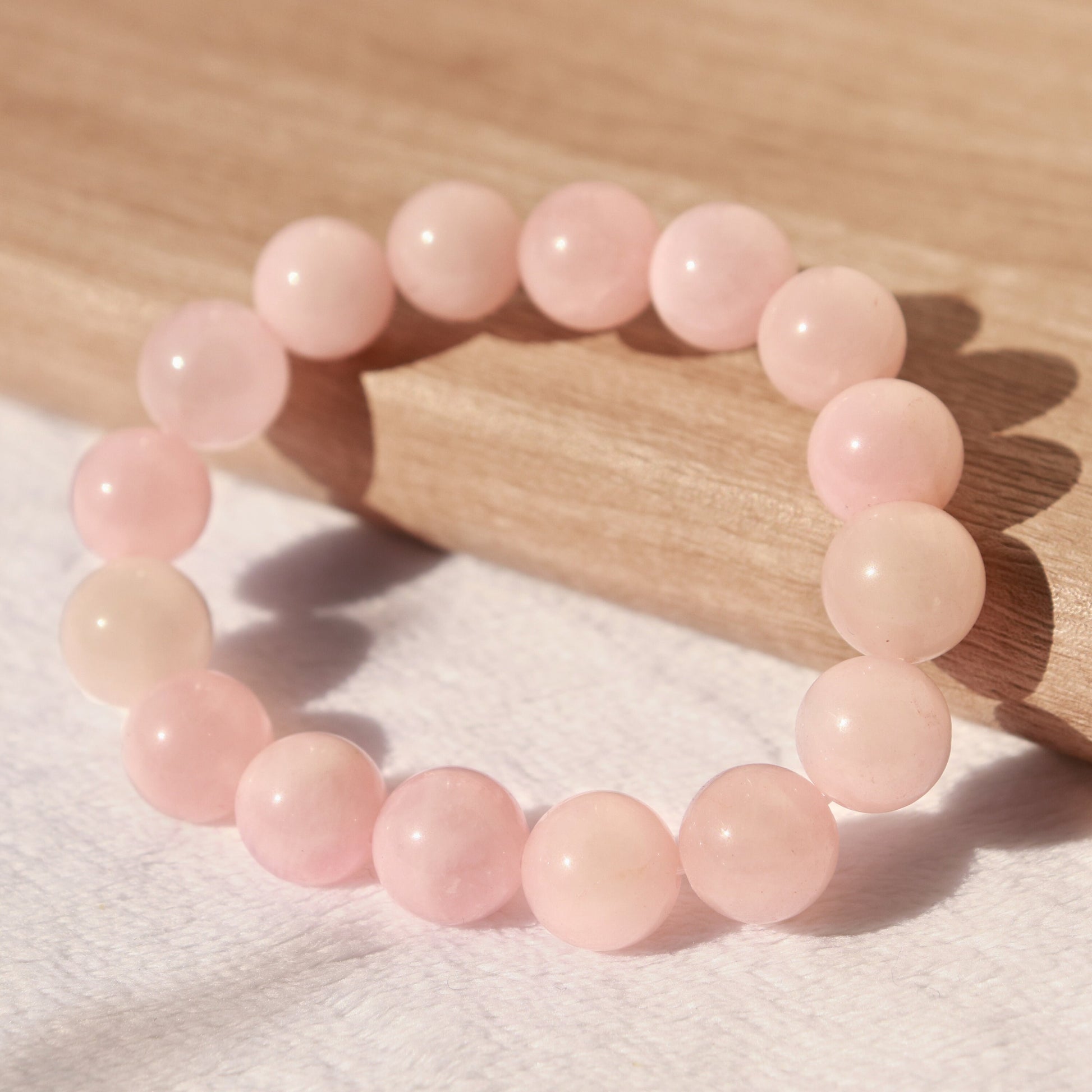 Natural Rose Quartz Bracelet, Love & Affection Crystal, Gift for Her - SOLD PER PIECE