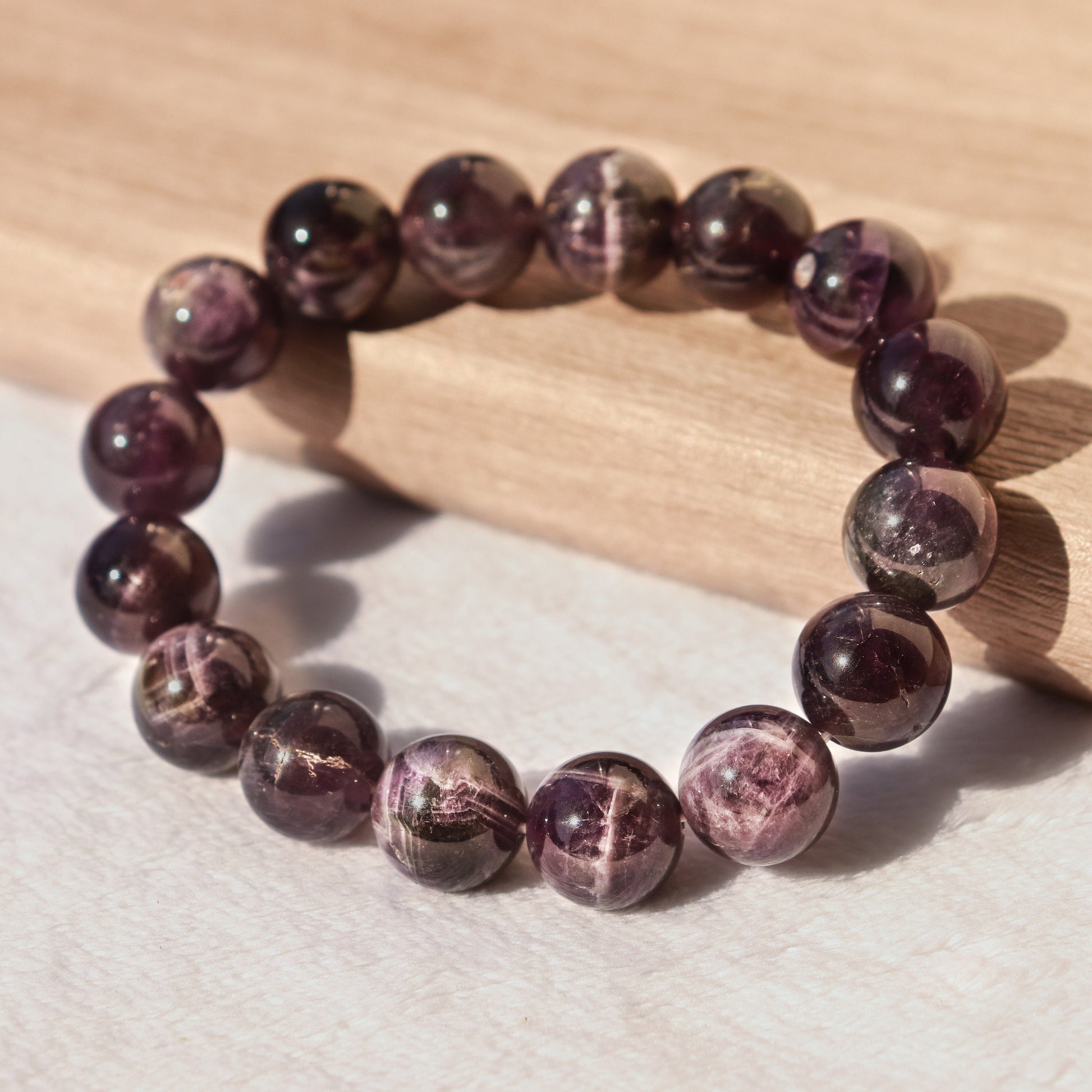 Genuine Amethyst Bracelet, Crystal for Anxiety, Unlocking Psychic Abilities