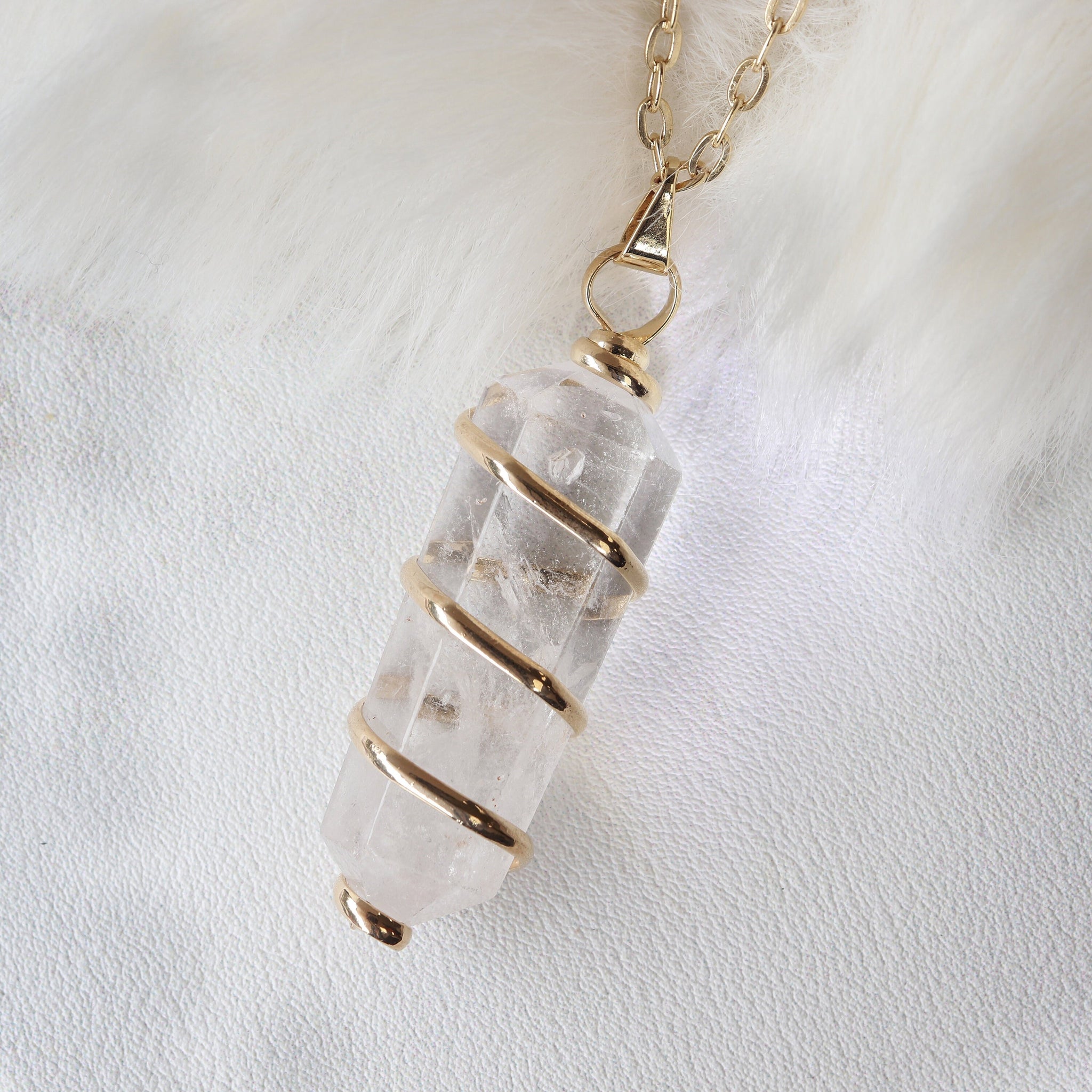 Quartz Necklace | Healing Gemstone Jewelry | Birthstone Gift for Her