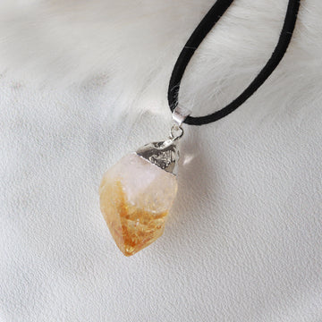 Citrine Necklace | Beautiful Raw Crystal | A Comforting Gift