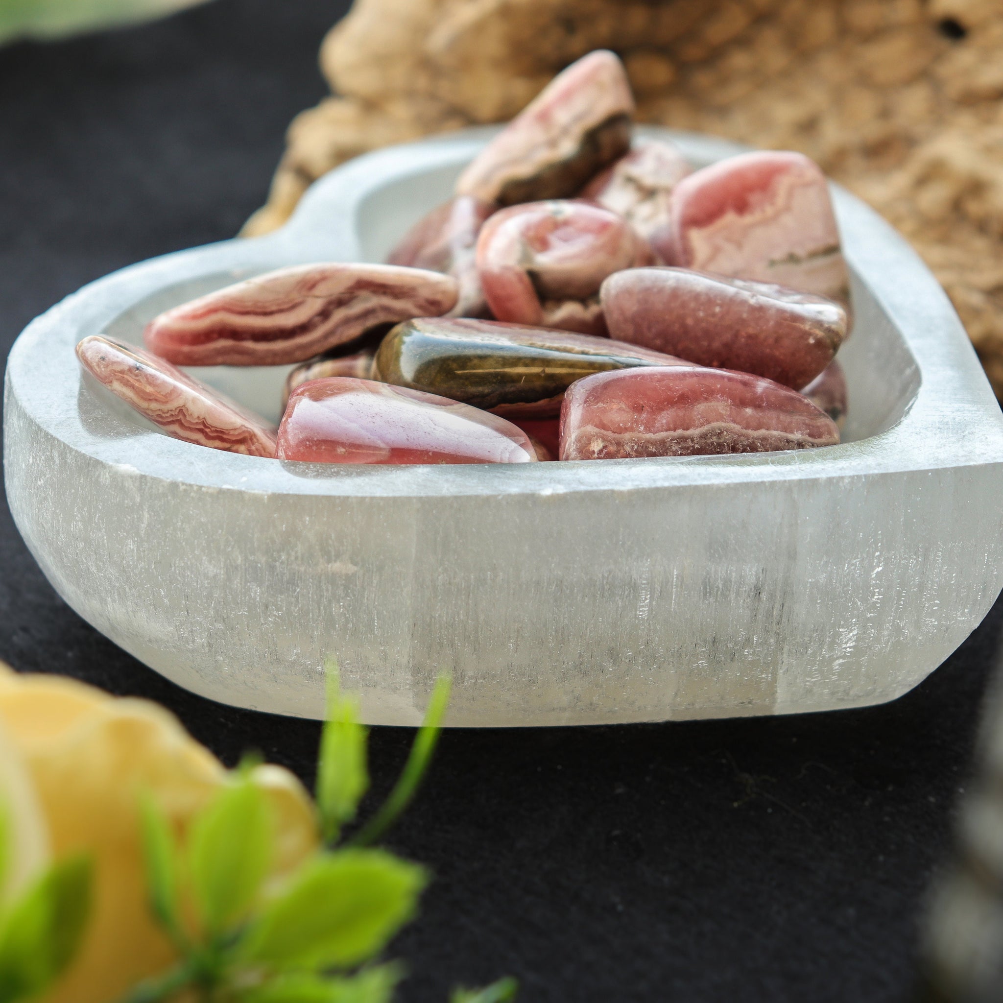 Selenite Heart Shaped Bowl for Charging Crystals and Table Decor