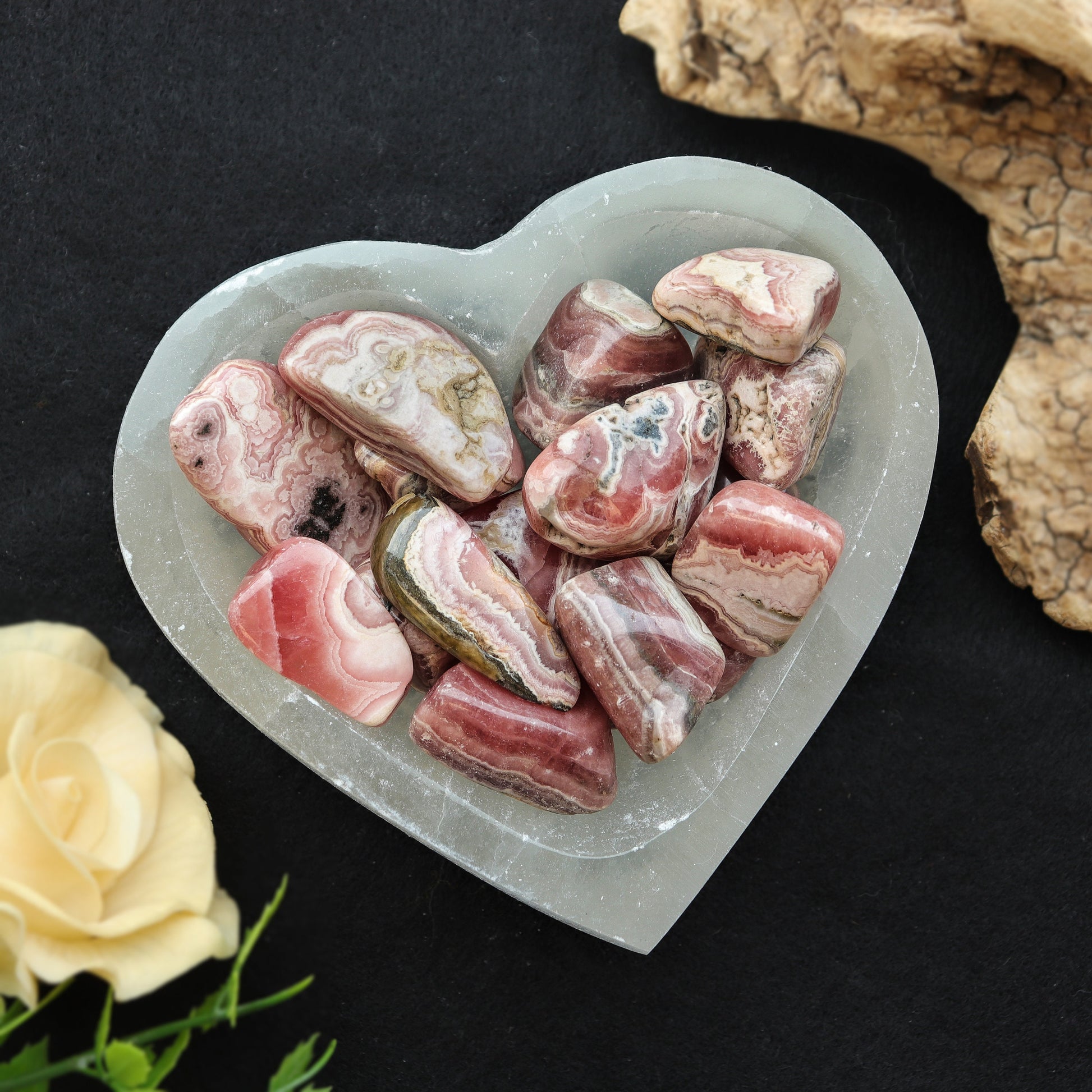 Selenite Heart Shaped Bowl for Charging Crystals and Table Decor