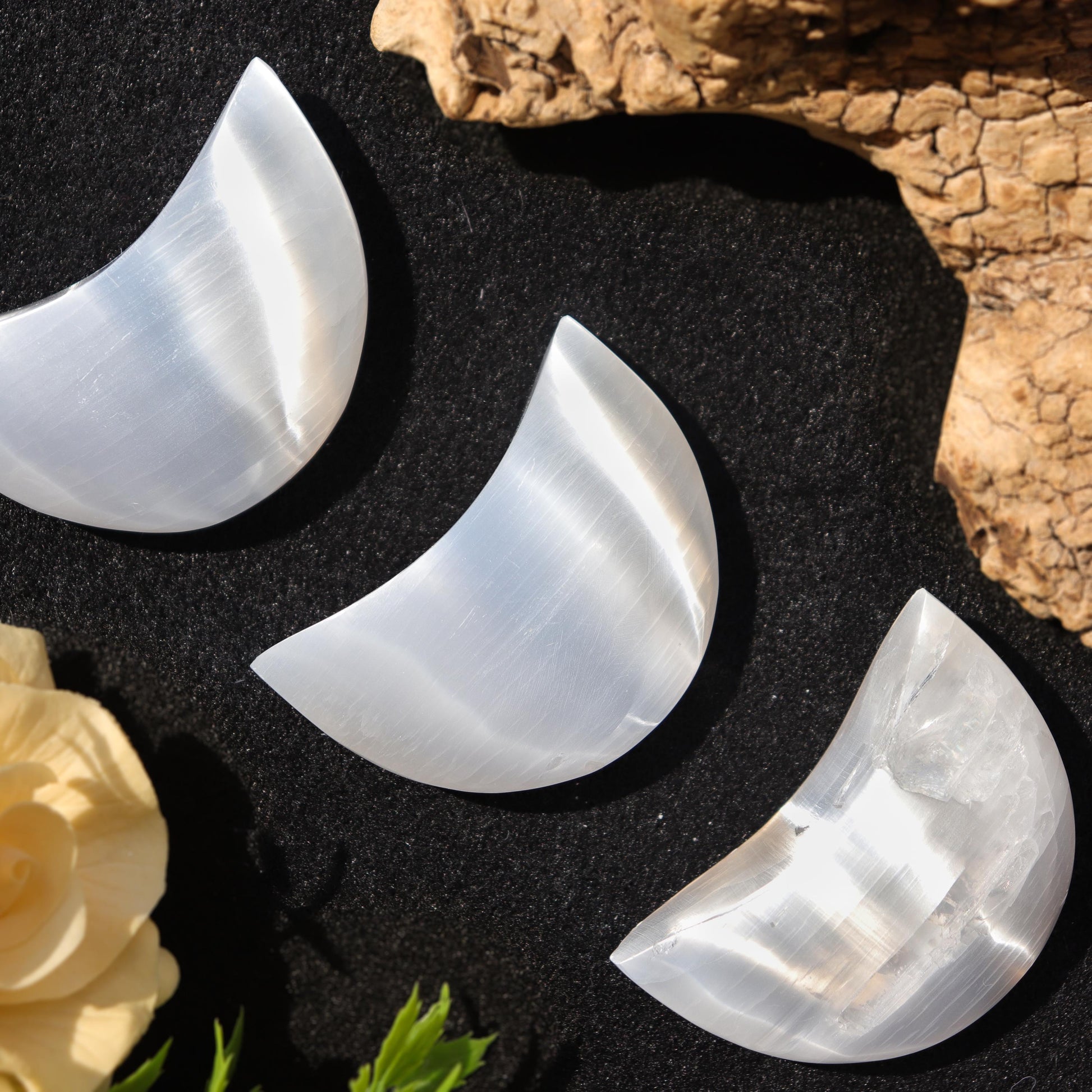 Selenite Half Moon | Natural Selenite | Cleansing Selenite