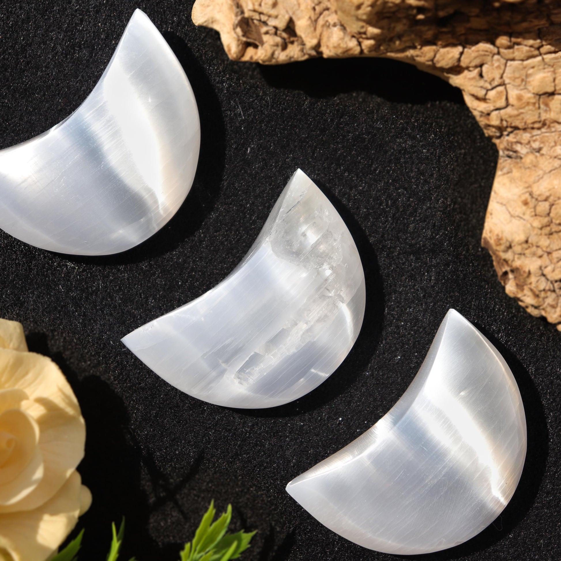 Selenite Half Moon | Natural Selenite | Cleansing Selenite