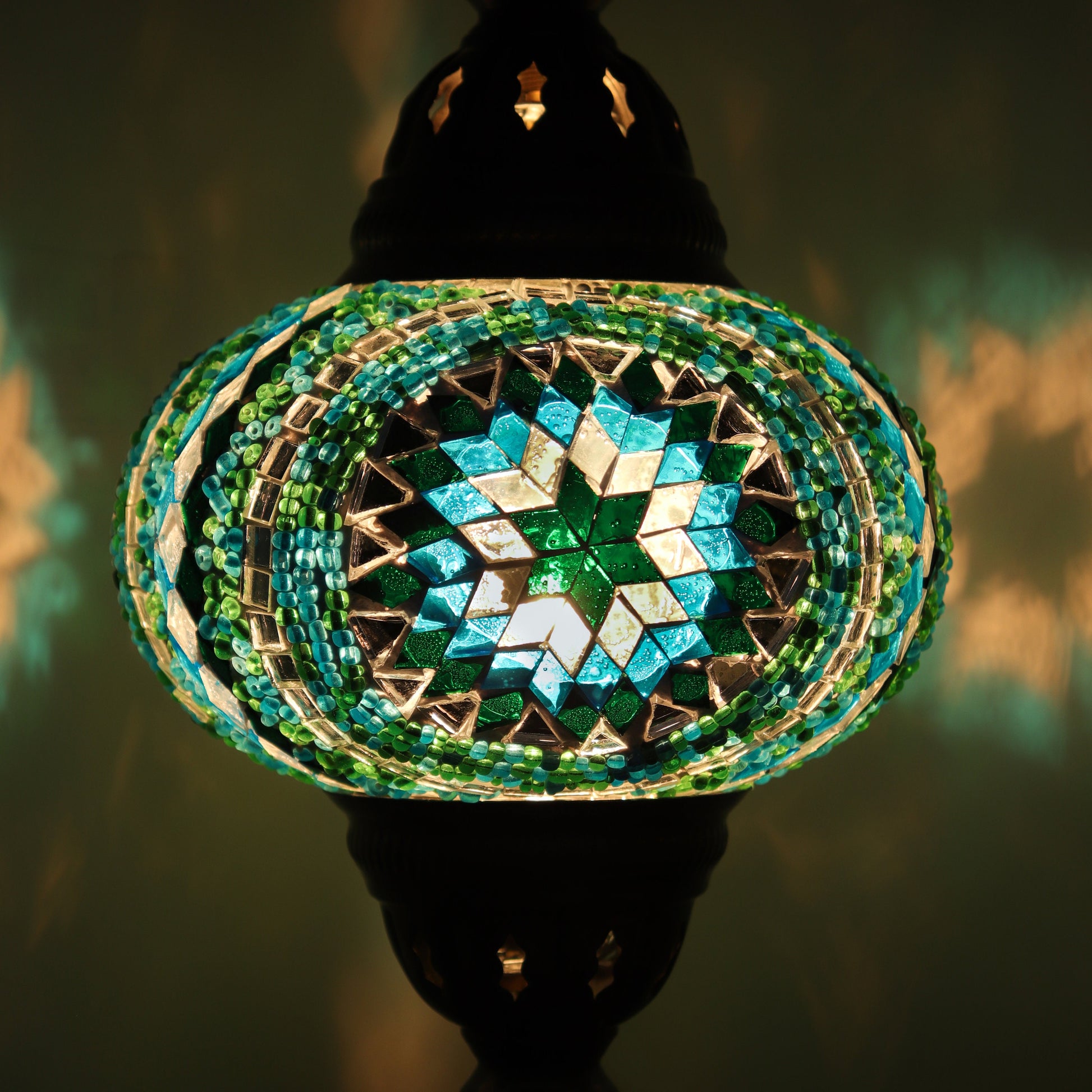 Hand Made Mosaic Glass Lamp from Turkey, Bohemian, Table Lamp, Boho Chic, Hippie Aesthetic, Unique Mosaic Home Decor, Color Variations