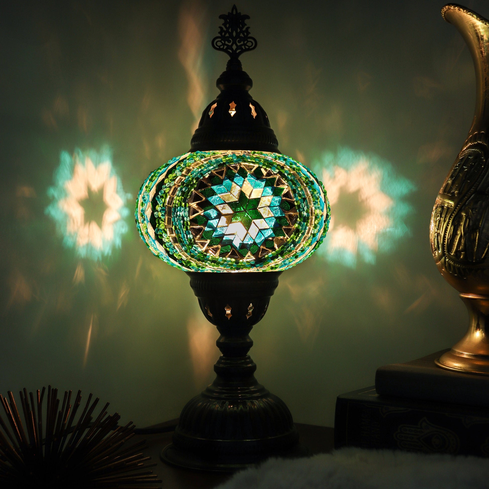 Hand Made Mosaic Glass Lamp from Turkey, Bohemian, Table Lamp, Boho, Shabby Chic Decor, Unique Mosaic Home Decor, Color Variations