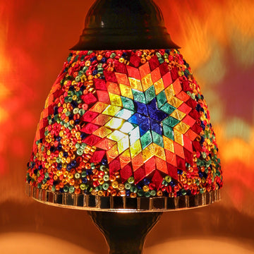 Hand Made Mosaic Glass Lamp from Turkey, Bohemian, Bedside Table Lamp, Boho Chic, Hippie Aesthetic, Unique Home Decor, Color Variations