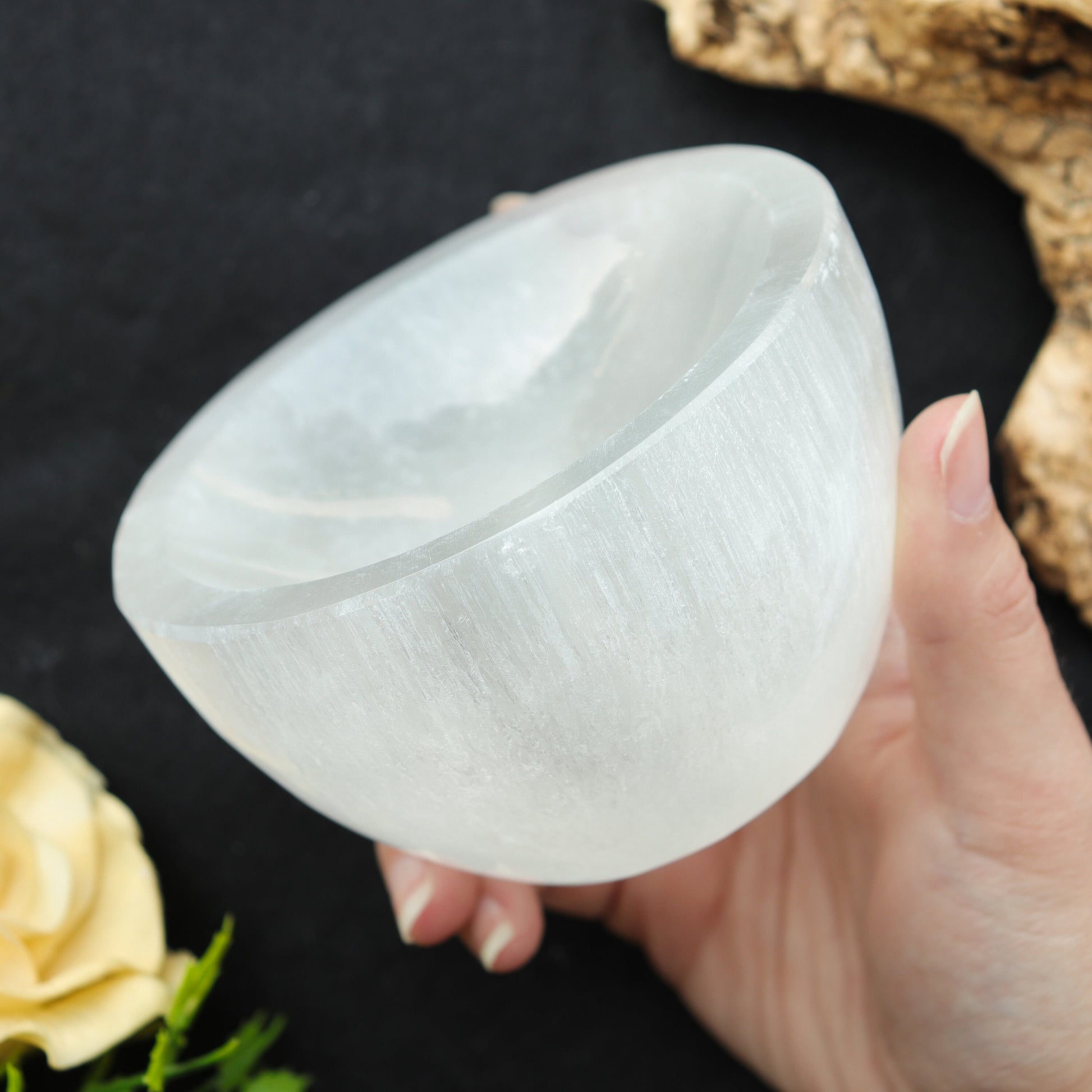 Selenite Bowl , Cleansing Bowl, Offering Bowl, Natural Selenite, Moroccan Selenite