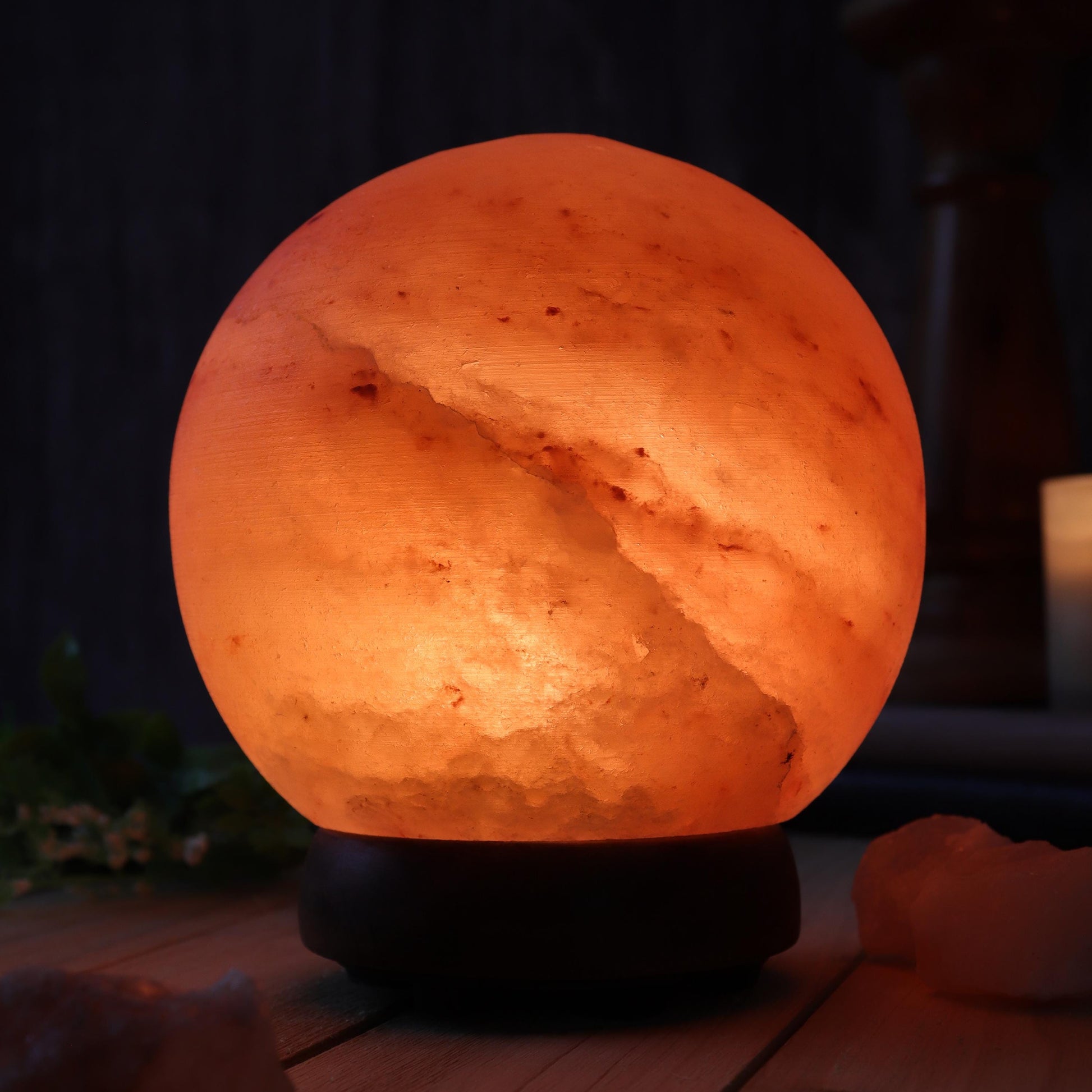 Himalayan Salt Lamp Globe, Natural Pink Salt Lamp, Dimming Lamp, Warm Ambiance Light, Stunning Home Decor