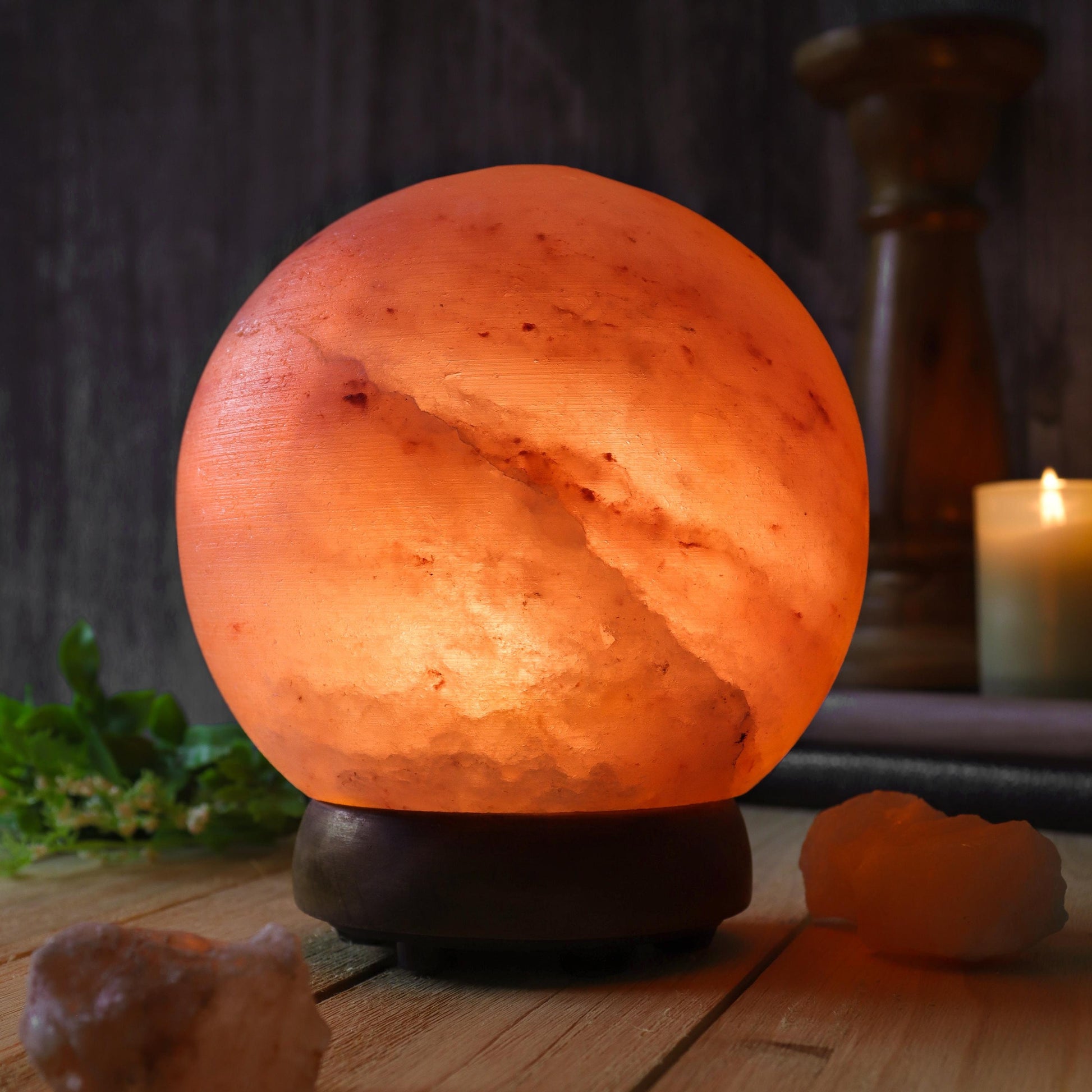 Himalayan Salt Lamp Globe, Natural Pink Salt Lamp, Dimming Lamp, Warm Ambiance Light, Stunning Home Decor