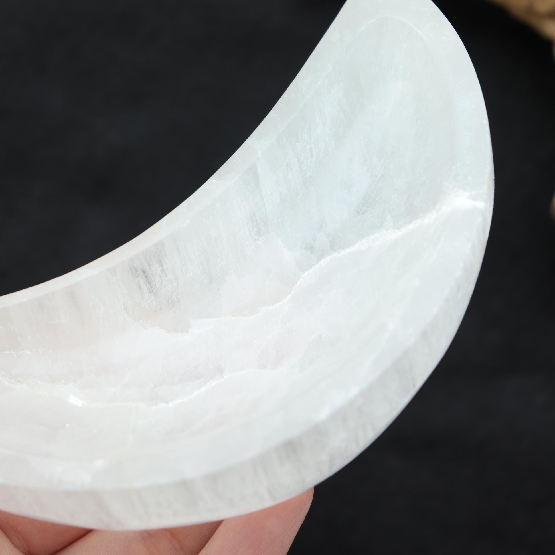 Selenite Half Moon Offering Bowl | Natural Selenite | Cleansing Selenite