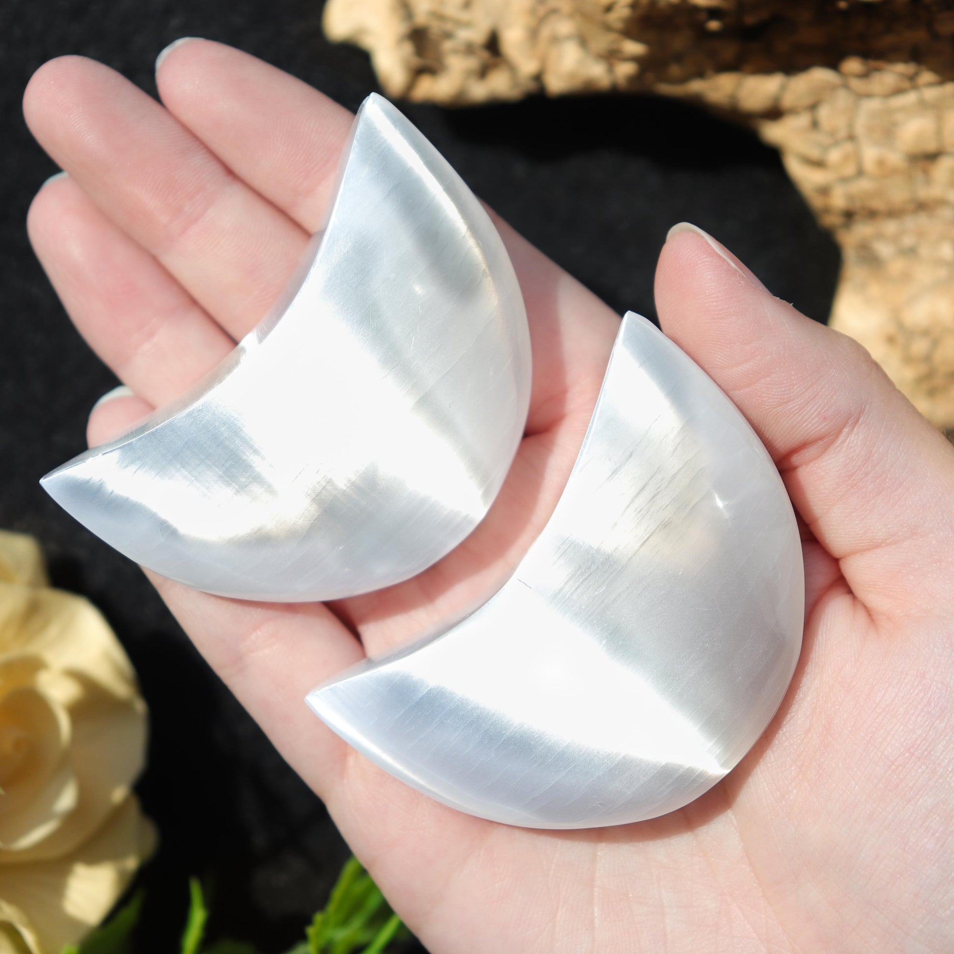 Selenite Half Moon | Natural Selenite | Cleansing Selenite