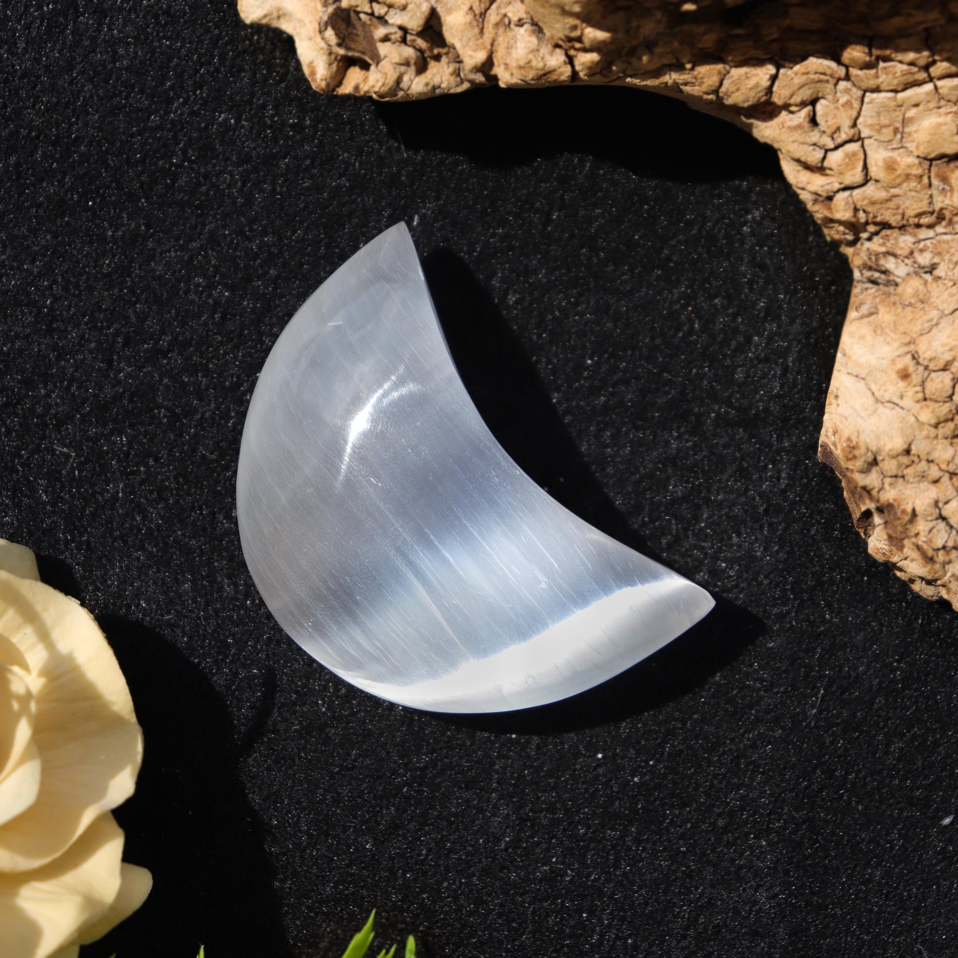 Selenite Half Moon | Natural Selenite | Cleansing Selenite