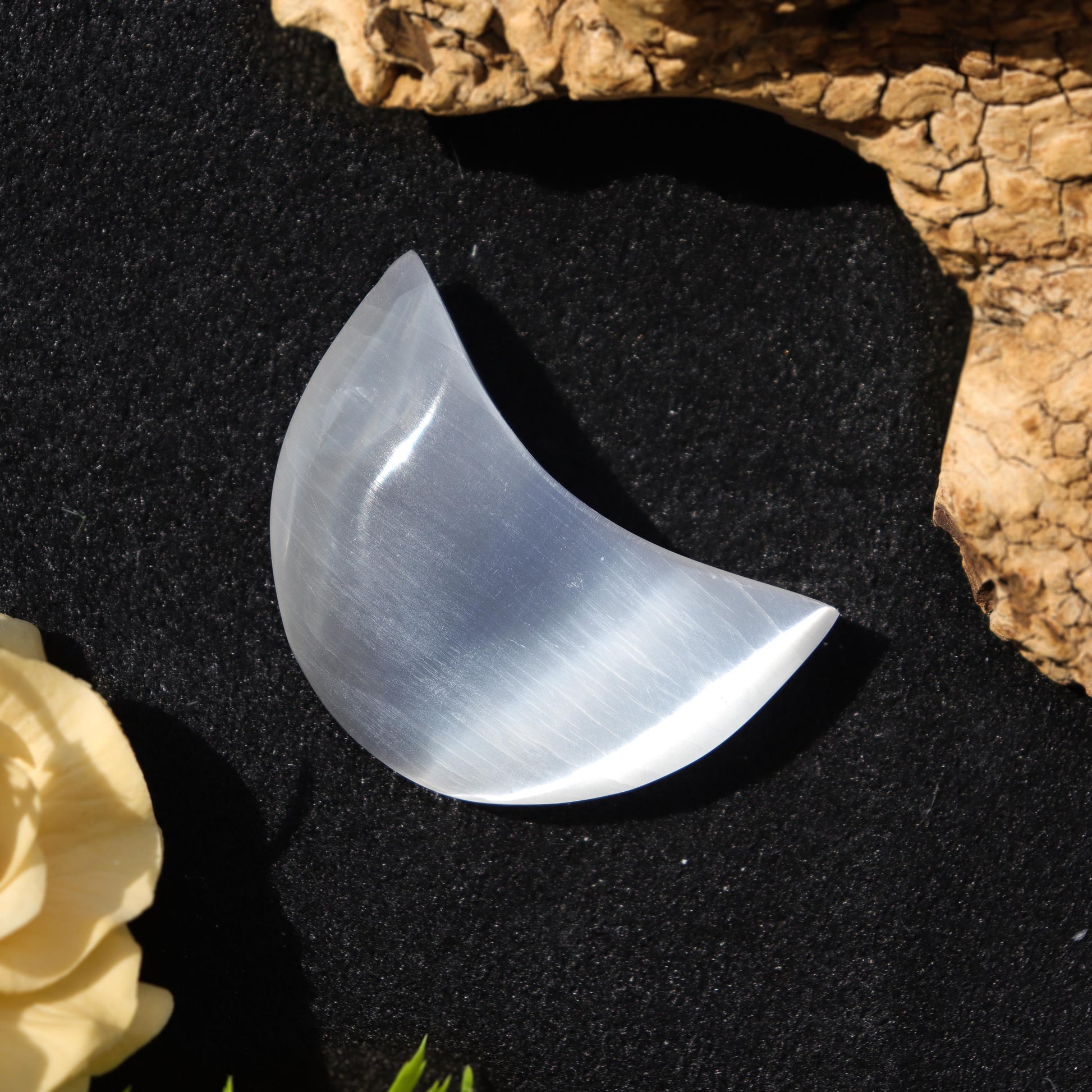 Selenite Half Moon | Natural Selenite | Cleansing Selenite