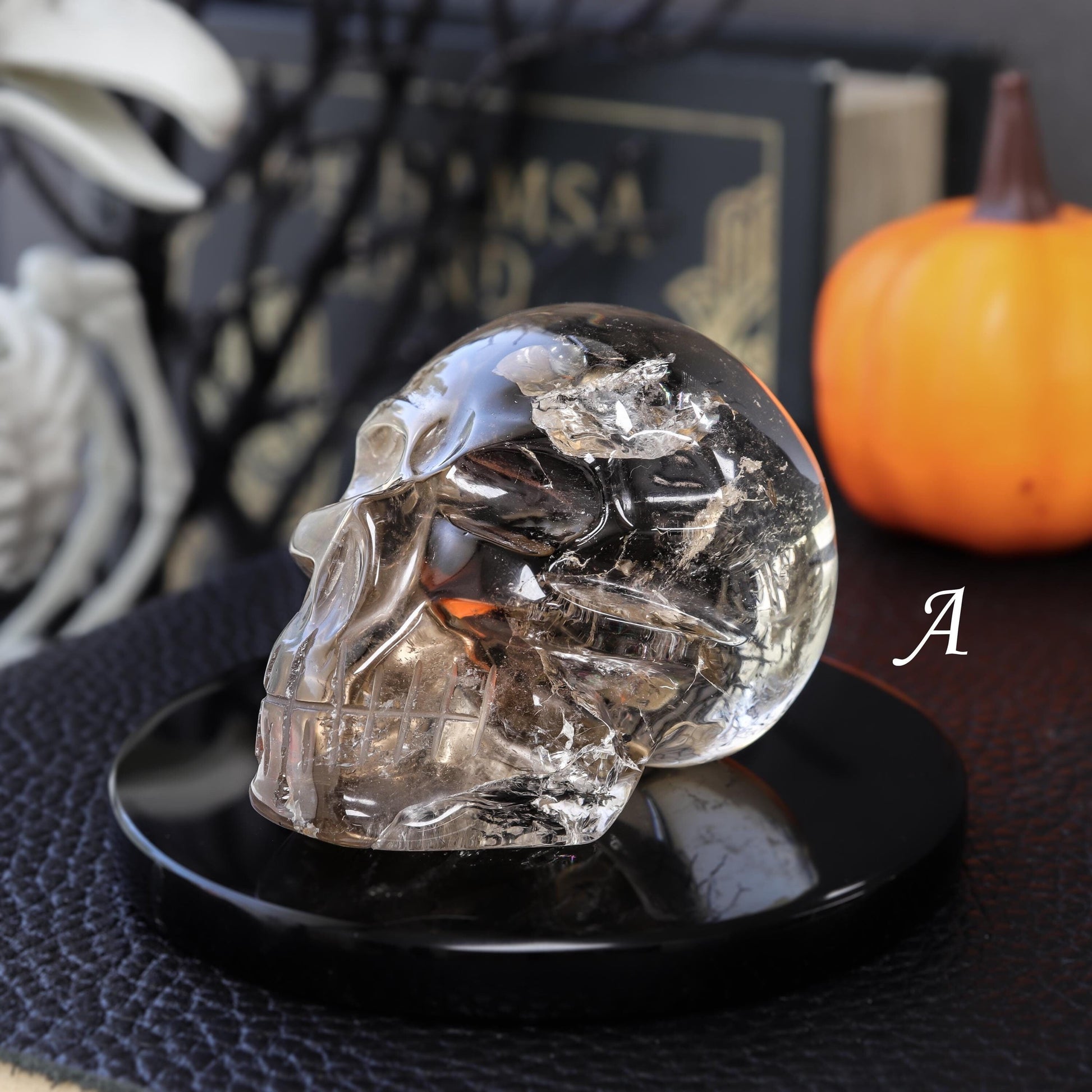 Polished Crystal Skulls, Halloween Décor, Gothic Aesthetic, Fall Home Decor, Hand Carved & Ethically Sourced - PICK YOUR OWN